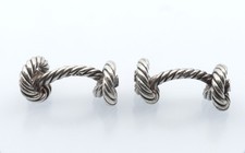 Boutons De Manchette HERMÈS Ava - Argent .925 - Occasion Très Bon État