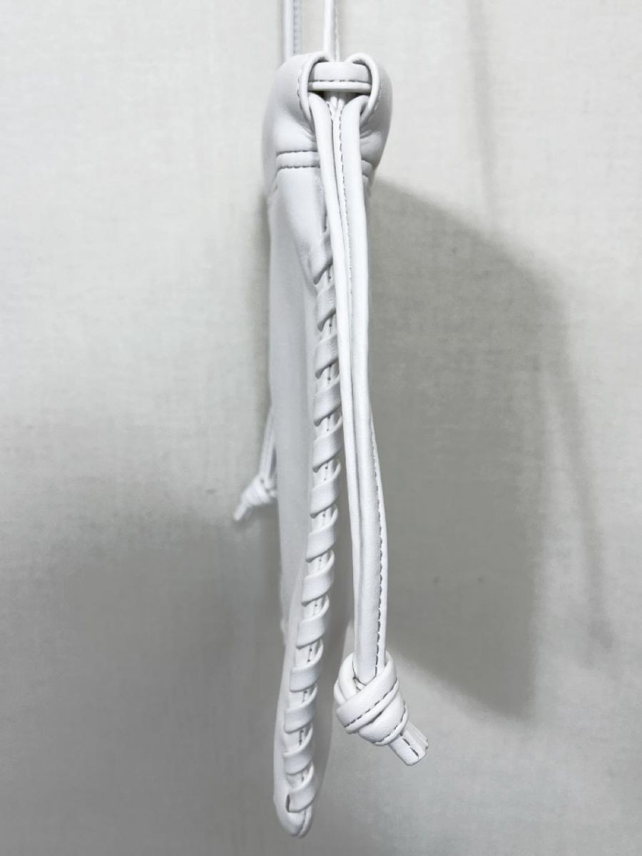 VASIC White Drawstring Shoulder Bag Crossbody Lad… - image 5