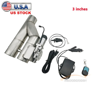 #ad 3quot; Electric Exhaust Y Pipe Dual Valve Kit with Manual Control amp; Remote Switch $79.69