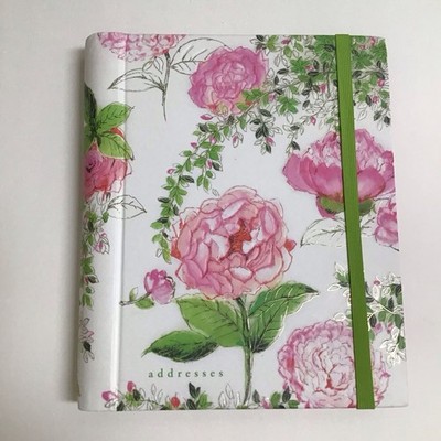 Peter Pauper Press Rose Garden Large Address Book Pink Floral Hardcover Spiral