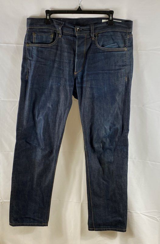 Rag & Bone Men's Standard Issue Fit 2 Slim Leg Indigo Raw Jeans USA Sz 33