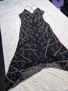 green emerald velvet dress Aftershock black embellished evening gown – The Frockery main image 1