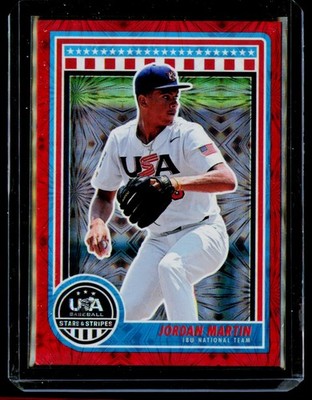 2025 Panini Stars & Stripes USA #3 - Jordan Martin - Red Fireworks #/225