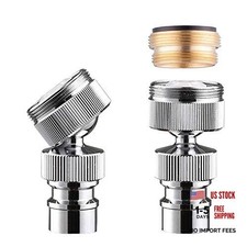 Dishwasher Faucet Adapter, Brass Dishwasher Snap Adapter, 55/64-27 Thread with