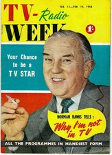 TV WEEK (Victoria) Feb 13 1958 NORMAN BANKS