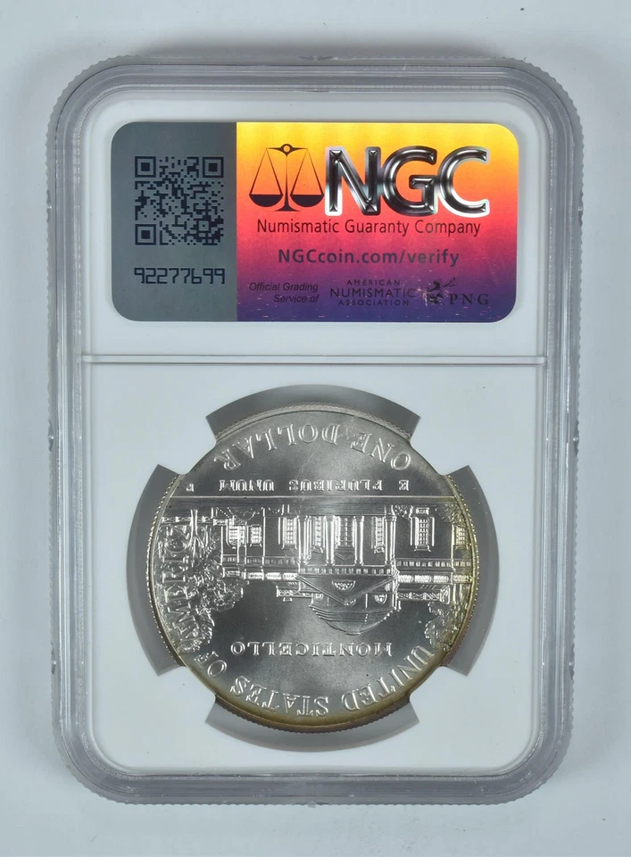 1993-P Jefferson Commemorative Coin & Currency Mint State 9.9 NGC X NGCX *2317 - Image 2 of 4
