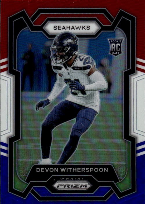 2023 Panini Prizm Devon Witherspoon #389 Red White and Blue Seattle Seahawks 29N