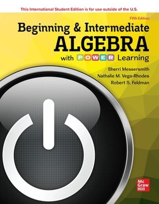 ISE Beginning and Intermediate Algebra with P.O.W.E.R. Learning by Sherri Messer