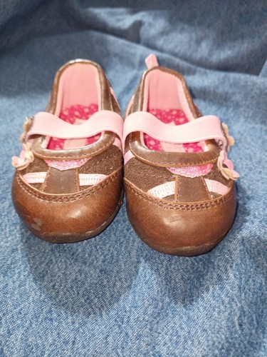 Slip bambina bambina rosa marrone sbiadito gloria taglia 2 fiori - Foto 2 di 9