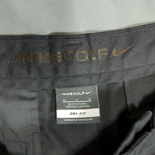 Nike Shorts Mens Size 34 Black Dri Fit Golf Flex Standard Fit 10" Inseam - Picture 3 of 6