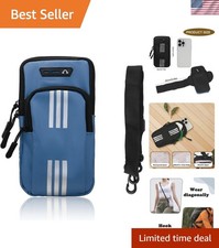 Waterproof Running Phone Holder with Adjustable Strap  Reflective Safety Strip