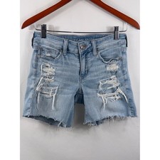 American Eagle Next Level Stretch Distressed Denim Cutoff Jean Shorts. Size 4