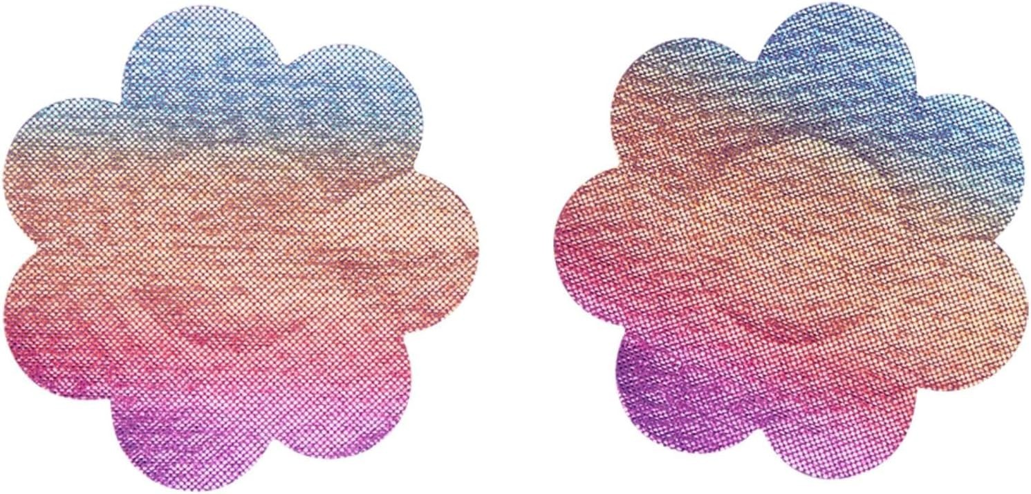 Ladies Fever Irridecent Flower Nipple Covers Pasties