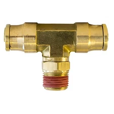 Tectran 87100 Air Brake Air Line Thread Branch Tee   1/2 In. Tube, Swivel, Push