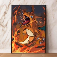 Charizard PokeArt Canvas Poster Anime wall art home decor