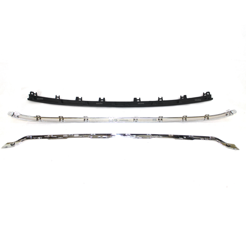 for 2015- 17 Touareg front bumper lower upper strip center molding trim 3pc set - Picture 2 of 7