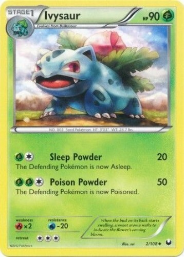 Pokémon TCG - Ivysaur - 2/108 - Uncommon - B&W: Dark Explorers [Near Mint]