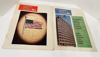 Bricklayer Mason & Plasterer Journal 1971 Vintage Ads Disney World Construction