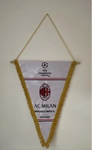 Ancien Fanion Milan AC AC Milan ACM 1899 26 cm de long Gagliardetto Pennant