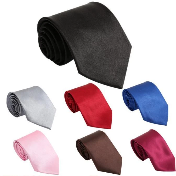 Men's Dress Tie Solid Color Classic Neck Tie Necktie Wedding Formal - Image 2 of 4