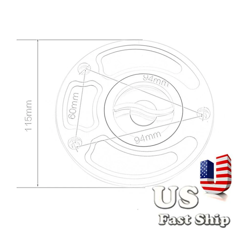 EE. UU. Para HONDA CBR 900RR 954RR 929RR 1000RR 6000RR CNC Billet Tapón Gas Tanque Combustible Foto 4 de 4