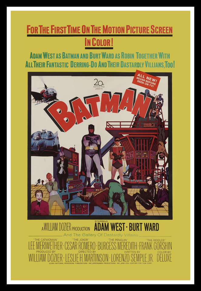 Batman The Movie 1966 Poster Print & Unframed Canvas Prints
