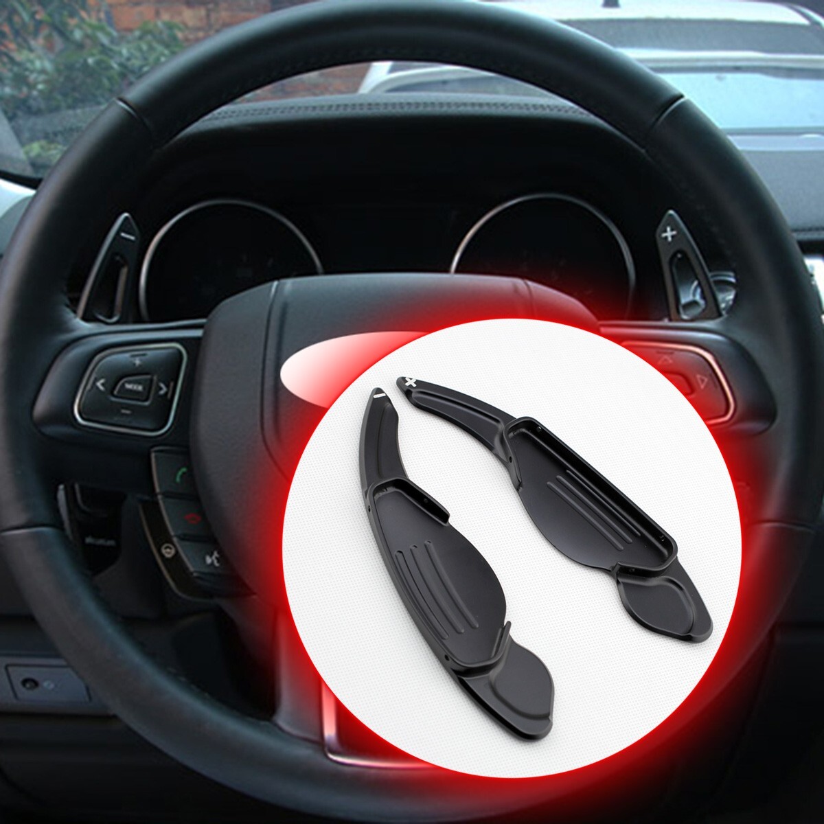 Steering Wheel Gear Shifter Lever Paddle Extension For Land Rover Jaguar XF XE