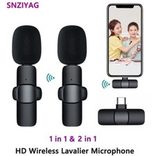 Wireless Lavalier Microphone Portable Audio/Video Recording Mini Mic For iPhone