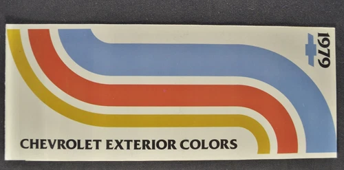 1979 Chevrolet Paint Chip Colors Brochure Camaro Caprice Malibu Nova Monte Carlo
