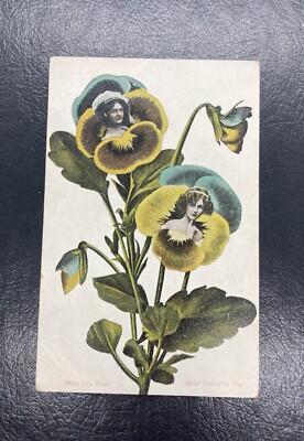 1908 Miss Lily Elsie And Miss Gabrielle Ray Flower Arnprior Ontario Postcard