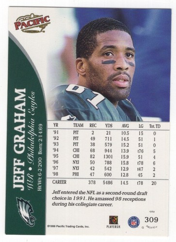 1999 Pacific Football Set Break - Cards #226-450 Pt.2 - 第 139/373 張圖片