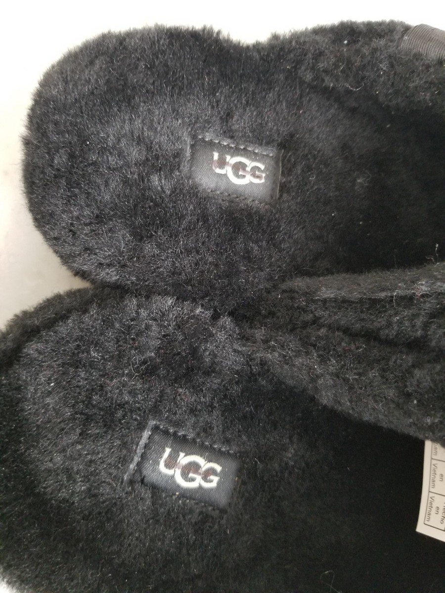 UGG Fluff You Slide Slippers Black Size 9 42 New | eBay display picture 1