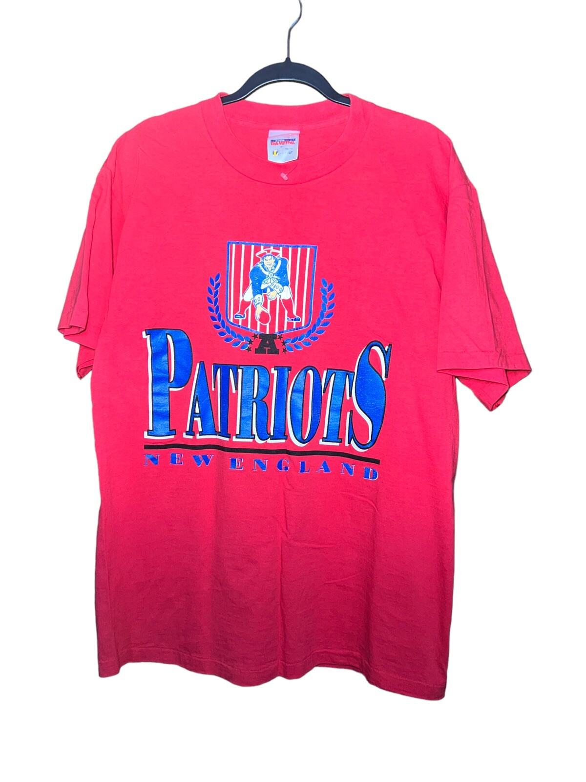 Vintage NFL GameDay New England Patriots Spell Out Red TShirt XL Pat