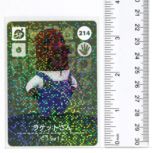 Animal Crossing Amiibo Holo Card Japan No.214 SP Don Resetti Mr. Rackett Mole - Picture 3 of 4