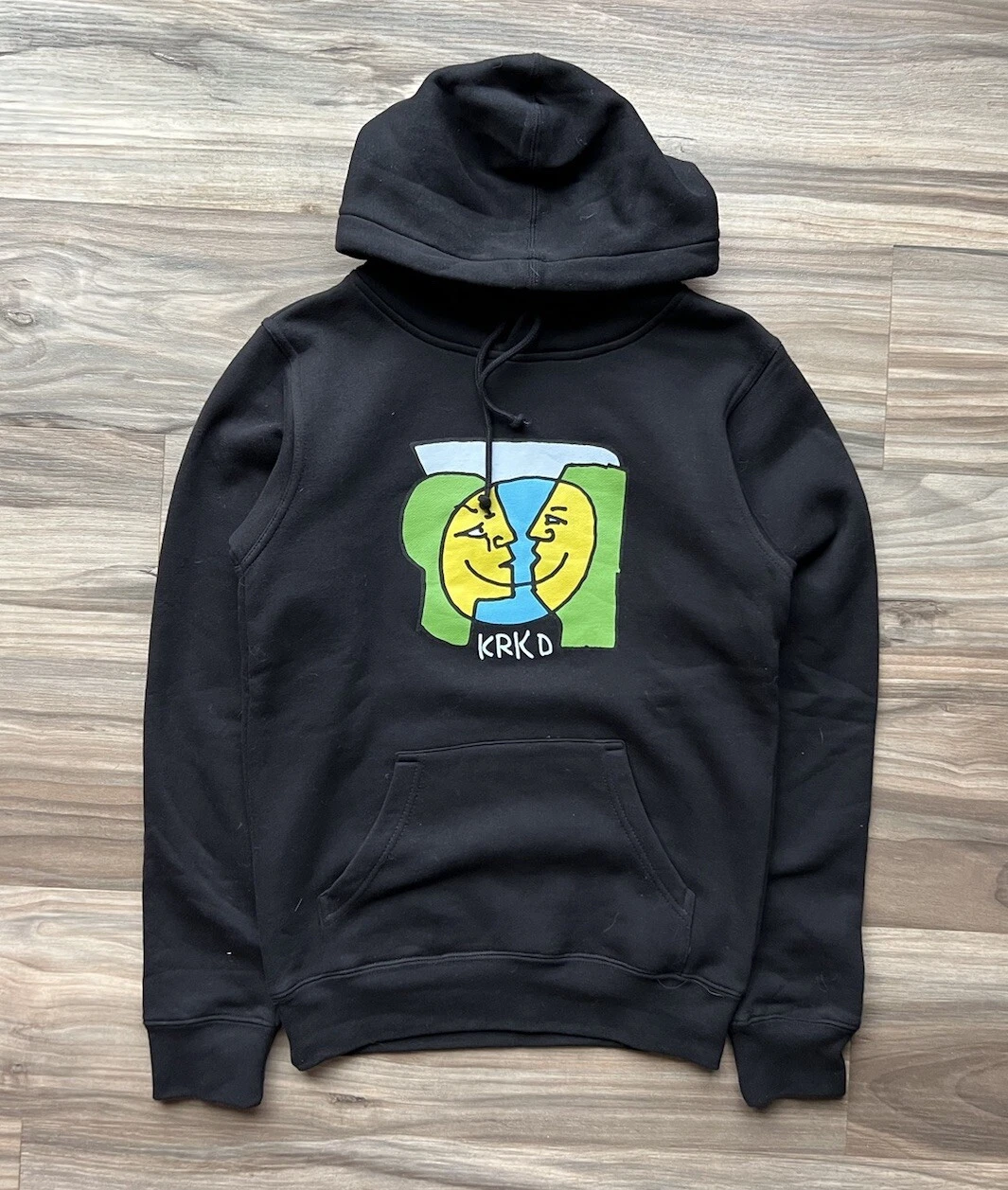 Sweat à capuche noir Krooked taille XS Moonsmile (Supreme Gonz Mark Gonzales)