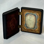 Antique Daguerreotype Of A Girl In A Gutta Percha Union Case