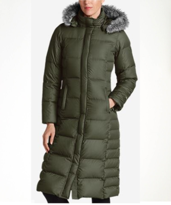 NEW Eddie Bauer Women's Lodge Down Duffle Coat Parka Black Size 2X