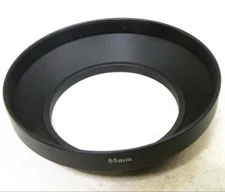 55mm Wide Angle Lens hood Metal for 24mm 28mm f2.5 f2.8 f2.0 Screw in  