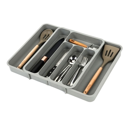 Silverwares Drawer Organizers, Expandable Utensils Tray for Kitchen Forks - Picture 4 of 9