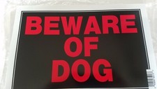 Qty of 6 Signs Beware of Dog 8 x 12 Vinyl
