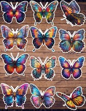 Colorful Butterfly Die Cut Vinyl Stickers Set Scrapbooking Laptop Waterbottle