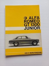 Alfa Romeo GT 1300 Junior 1966 manuale uso manutenzione libretto originale
