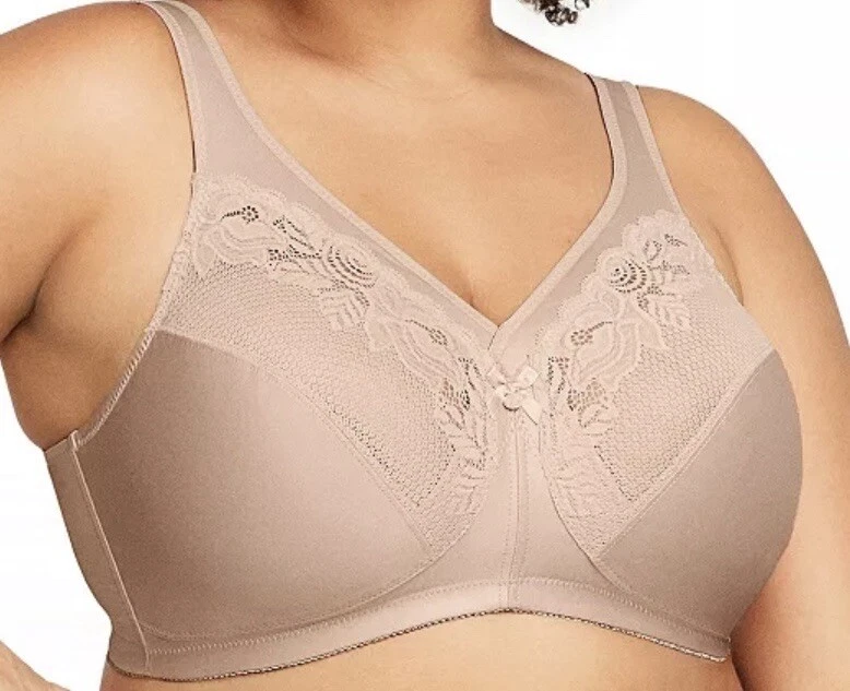 Sujetador Minimizador Glamorise 36G MagicLift Inalámbrico Desnudo Mezcla Algodón 15564 Excelente Foto 3 de 4