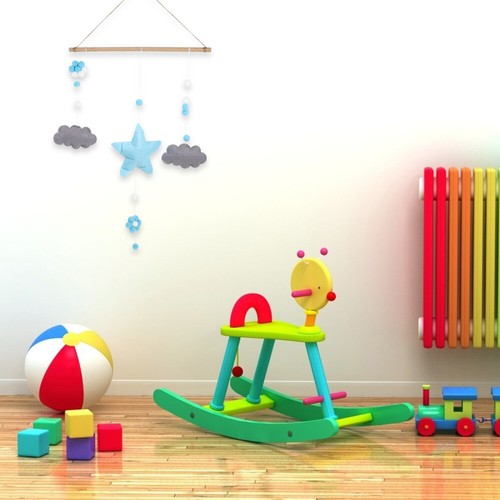 Blue Hanging Moon Stars for Crib Children's Room Decoration Wall