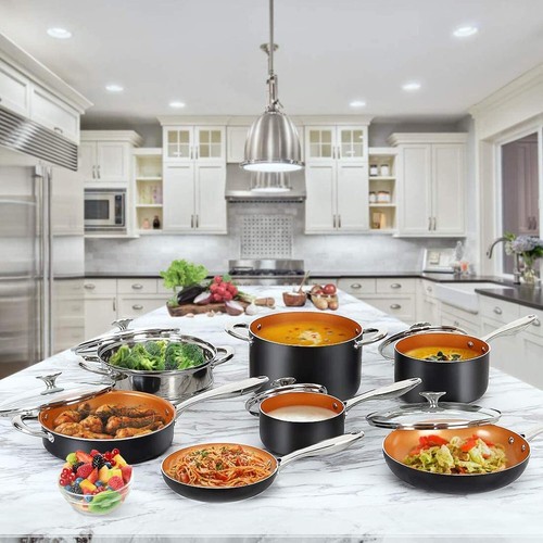MICHELANGELO 12 piece Pots and Pans PFOA-Free Nonstick Ceramic Coating - 第 8/10 張圖片