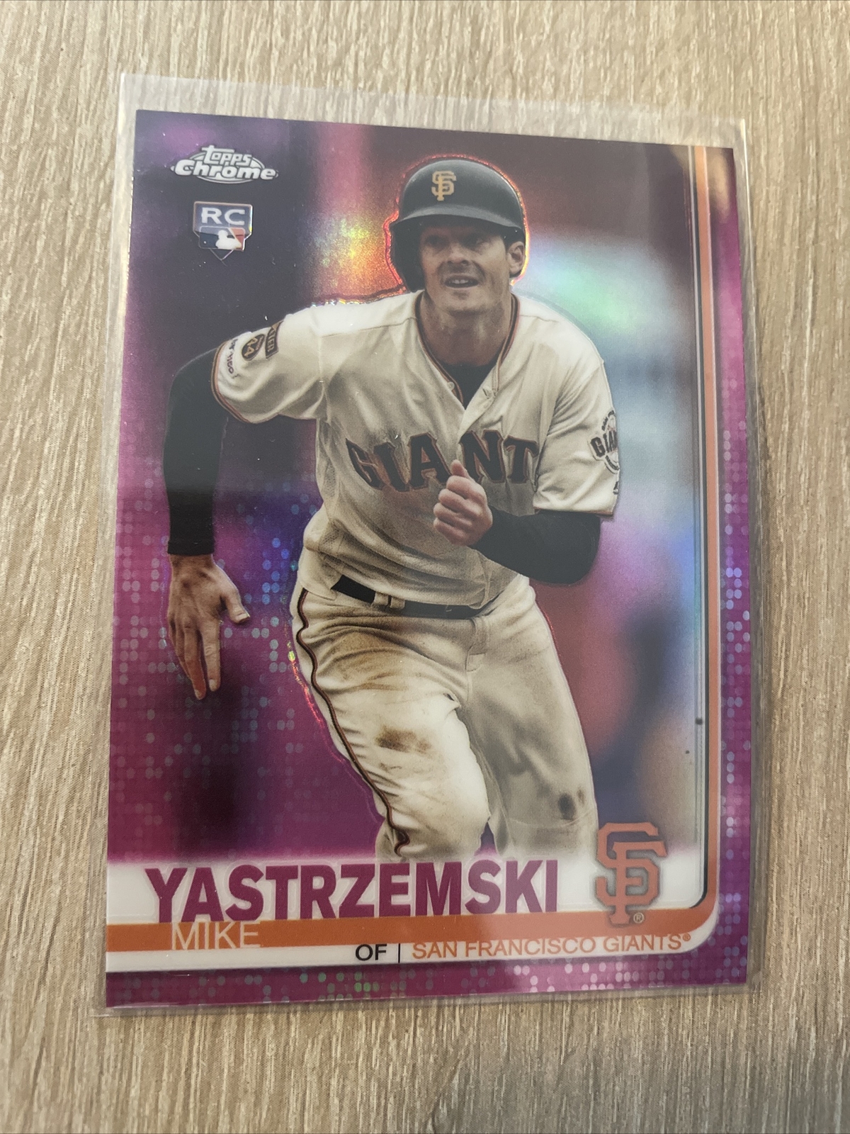 2019 Topps Chrome Update PINK REFRACTOR Mike Yastrzemski RC Rookie #49 Giants
