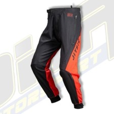 JITSIE Omnia Solid 2025 Trials Bike Trousers Pants - Water Repellent Black / Red