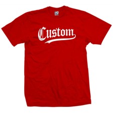Youth Custom 76er T-Shirt Old English Vintage Classic Sports Baseball Text Tee