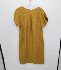 Vintage Cottagecore Loose Fit Shift Button Sleeve Dress By Bluette