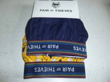 2-Pack Pair of Thieves Super Fit Boxer Briefs Blue/Yellow Medium